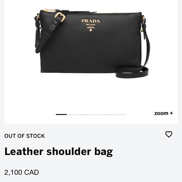 Prada shoulder bag with double strap - Picture 7 of 8